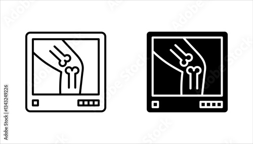 X-ray icon set. Medical scan. Vector illustration on white background