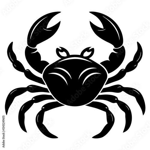 Wallpaper Mural crab black silhouette vector, Simple silhouette Design vector icon with white background. Torontodigital.ca
