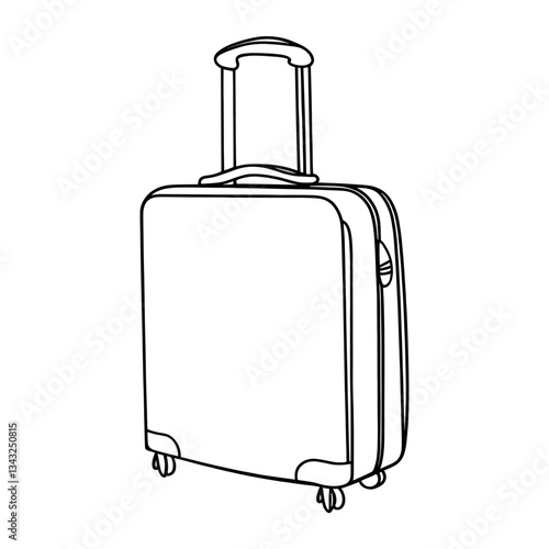 Luggage suitcase illustration minimalist baggage vector