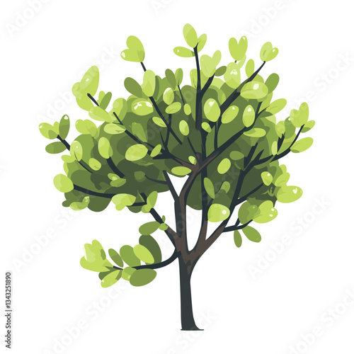 Bush art illustration leaves vector