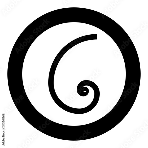 Golden ratio section Sacred geometry symbol ration proportions icon in circle round black color vector illustration image solid outline style