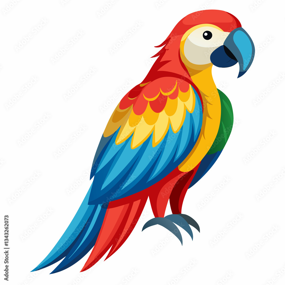 Fototapeta premium blue and yellow macaw on Transparent background