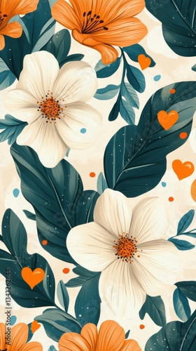 Composición floral colorida