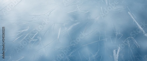 Blue textured background with marks from ice skating and hockey