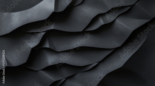 Textura de papel oscuro con pliegues y sombras
