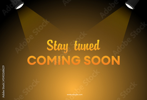 modern coming soon poster with stay tuned message