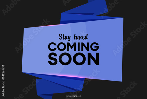 modern coming soon poster with stay tuned message