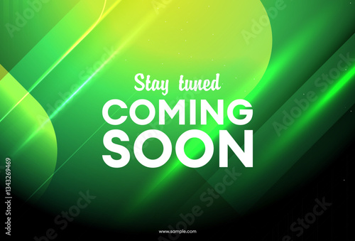 modern coming soon poster with stay tuned message