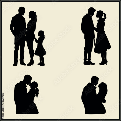 Relatives Silhouette, Family Reunion