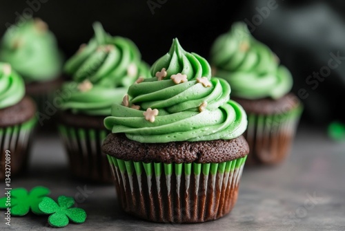 Wallpaper Mural Delight in St. Patrick's Day-themed cupcakes featuring vibrant green icing and charming festive decorations. Perfect for any celebration, these treats bring joy and flavor to the occasion Torontodigital.ca