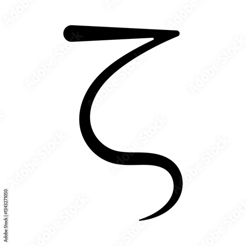 Minimalist Greek Letter Zet...