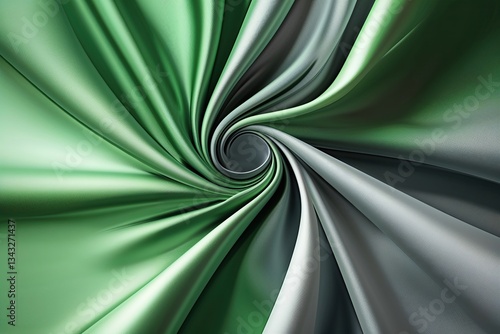 Dynamic Green and Gray Gradient Abstract Background with Smooth Elegant Texture and Stylish Composition