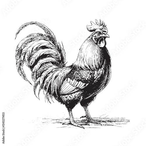  rooster sketch vector file