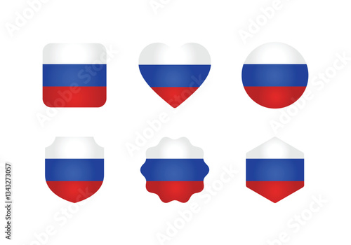 Russian flag icon. Flag of Russia vector sign. Russian national banner. White, blue and red emblem. Minimalistic simple Moscow banner in four different shapes Free Download Russian flag icon. Flag of Russia vector sign. Russian national banner. White, blue and red emblem. Minimalistic simple Moscow banner in four different shapes - GFXLoad