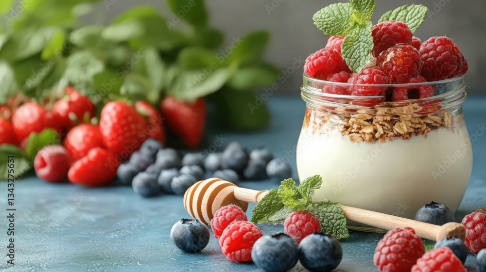 Delicious Yogurt Parfait with Berries and Granola Delicious Yogurt Parfait with Berries and Granola