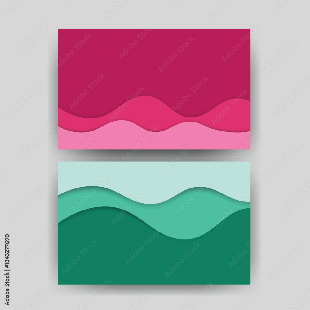 Fototapeta premium Abstract Layered Wave Design