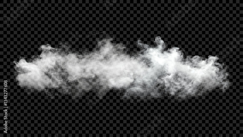 Realistic Smoke Cloud on Transparent Background – Vector Overlay
