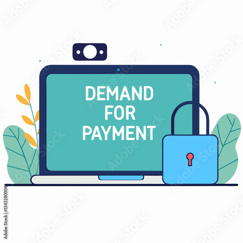 Cybersecurity Data Breach Identity Theft Roundish Flat Vector