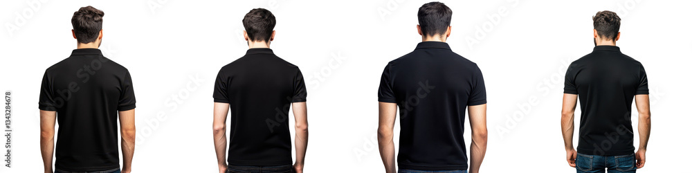 Portrait of a young male model dressed in a simple black shirt standing in a neutral pose with a thoughtful expression against a clean background suitable for various commercial and editorial uses Portrait of a young male model dressed in a simple black shirt standing in a neutral pose with a thoughtful expression against a clean background suitable for various commercial and editorial uses