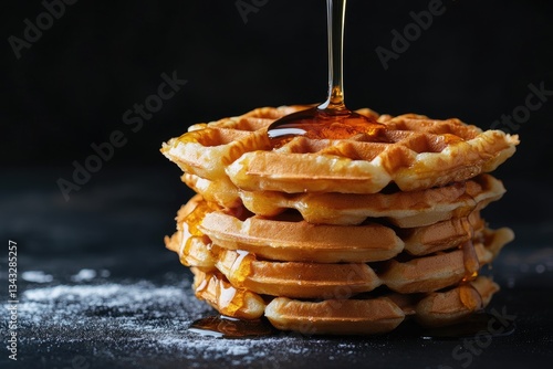 Wallpaper Mural Stack of waffles with syrup Torontodigital.ca