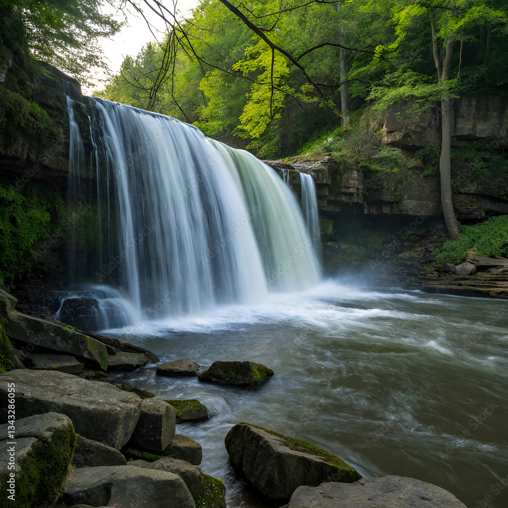 Fototapeta premium waterfall in the woods