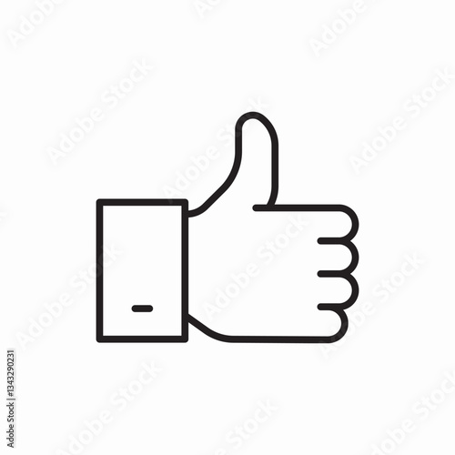 thumbs up positive icon vector sign