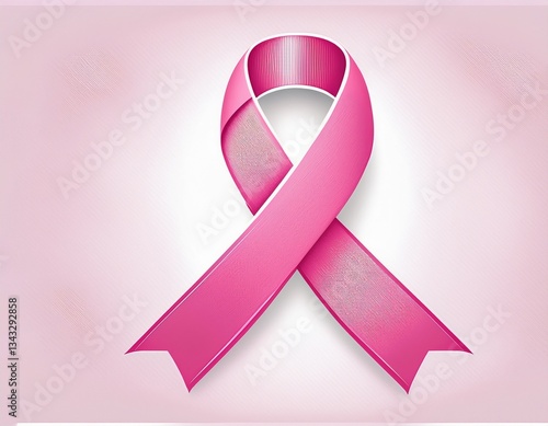 breast cancer awareness symbol pink ribbon isolated on white background