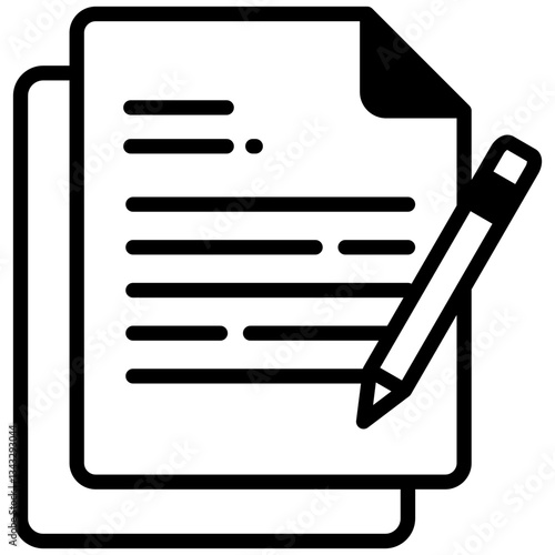 Contract icon in Mix Filled Style. Simple Vector Design. Simple Vector Outline Filled Icon