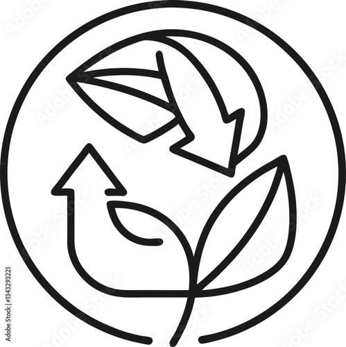 Green eco recycle symbol vector illustration design