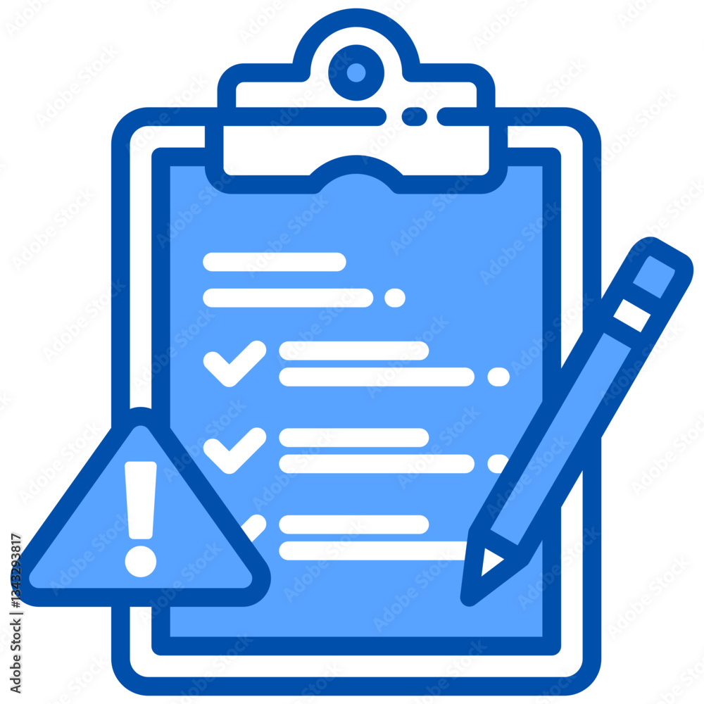 Risk Assessment icon in Blue Color Style. Simple Vector Design. Simple Vector Flat Icon Risk Assessment icon in Blue Color Style. Simple Vector Design. Simple Vector Flat Icon