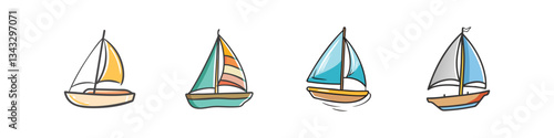 sailboat icon, sailboat vector illustration-simple illustration of sailboat, perfect for sailboat logos and icons