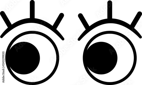 Illustration of eye movements 눈동자 움직임 일러스트