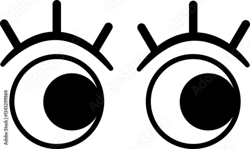 Illustration of eye movements 눈동자 움직임 일러스트