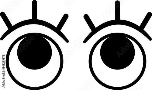 Illustration of eye movements 눈동자 움직임 일러스트