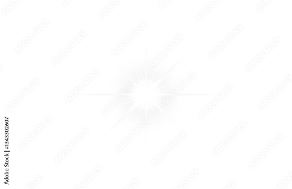 Fototapeta premium Glowing sunlight explode effect and sun rays special lens flare shine isolated transparent background