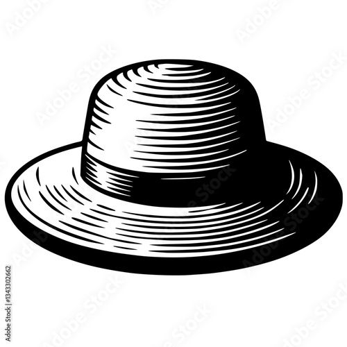 Straw hat silhouette