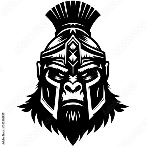 Silhouette portrait of kingkong warrior