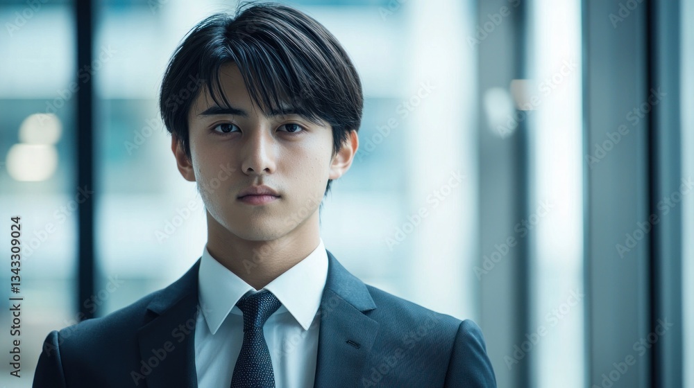 Portrait of a young Asian businessman in a suit. Portrait of a young Asian businessman in a suit.