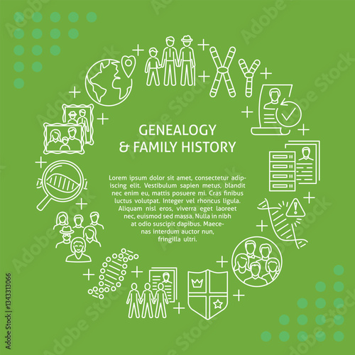 Genealogy and family history banner template