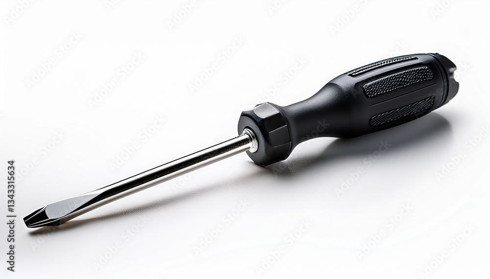 black screwdriver with ergonomic handle isolated on white background ideal for construction projects diy tasks and repairs black screwdriver with ergonomic handle isolated on white background ideal for construction projects diy tasks and repairs