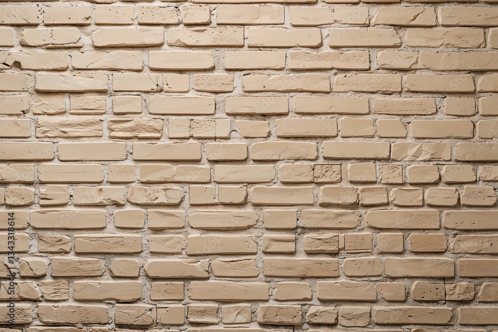 Fototapeta premium Creamy Beige Brickwork Background with Rustic Texture and Classic Architectural Elements