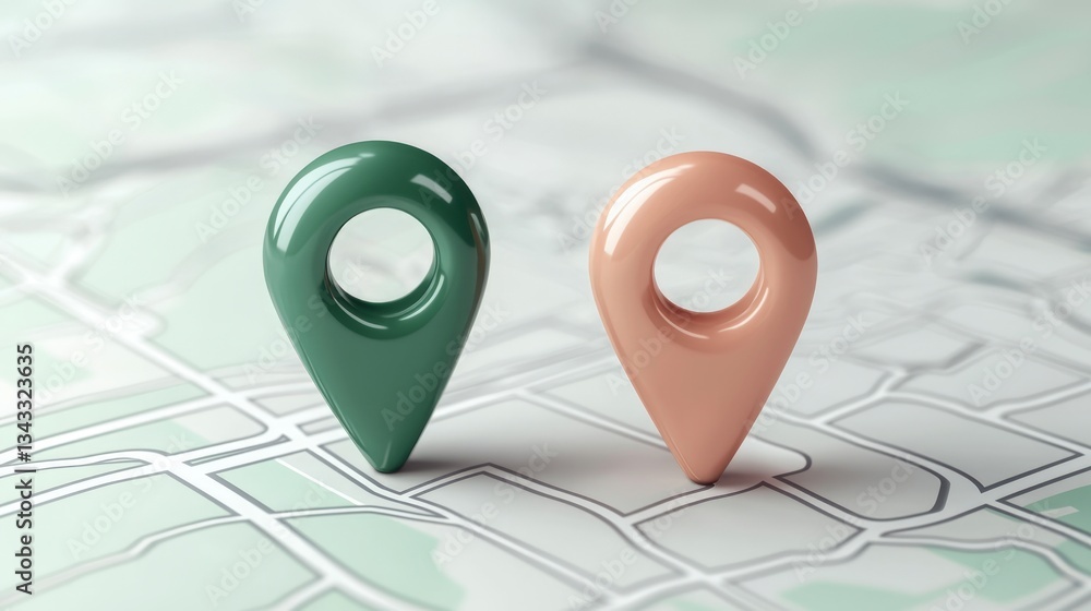 GPS Navigation Map Location Pins City Map Travel Route Destination Markers App Design GPS Navigation Map Location Pins City Map Travel Route Destination Markers App Design