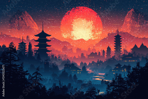 A beautiful Japan backgroun...