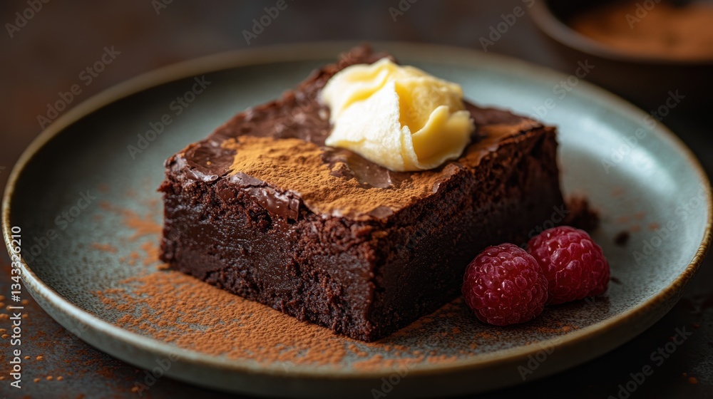A rich, fudgy chocolate brownie, its edges golden and its interior molten, beckoned from a plate. A rich, fudgy chocolate brownie, its edges golden and its interior molten, beckoned from a plate.