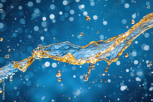 A dynamic water splash back...