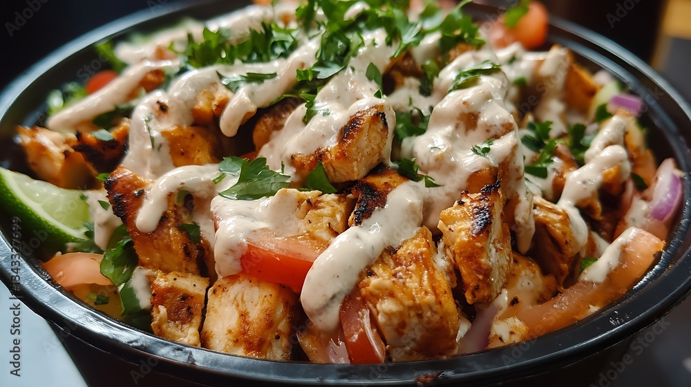 Chicken shawarma with garlic sauce Chicken shawarma with garlic sauce