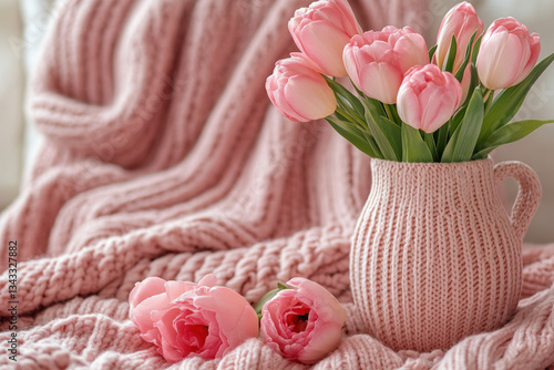 A home interior decorated f...