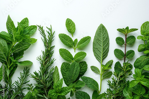 A fresh herbs background se...