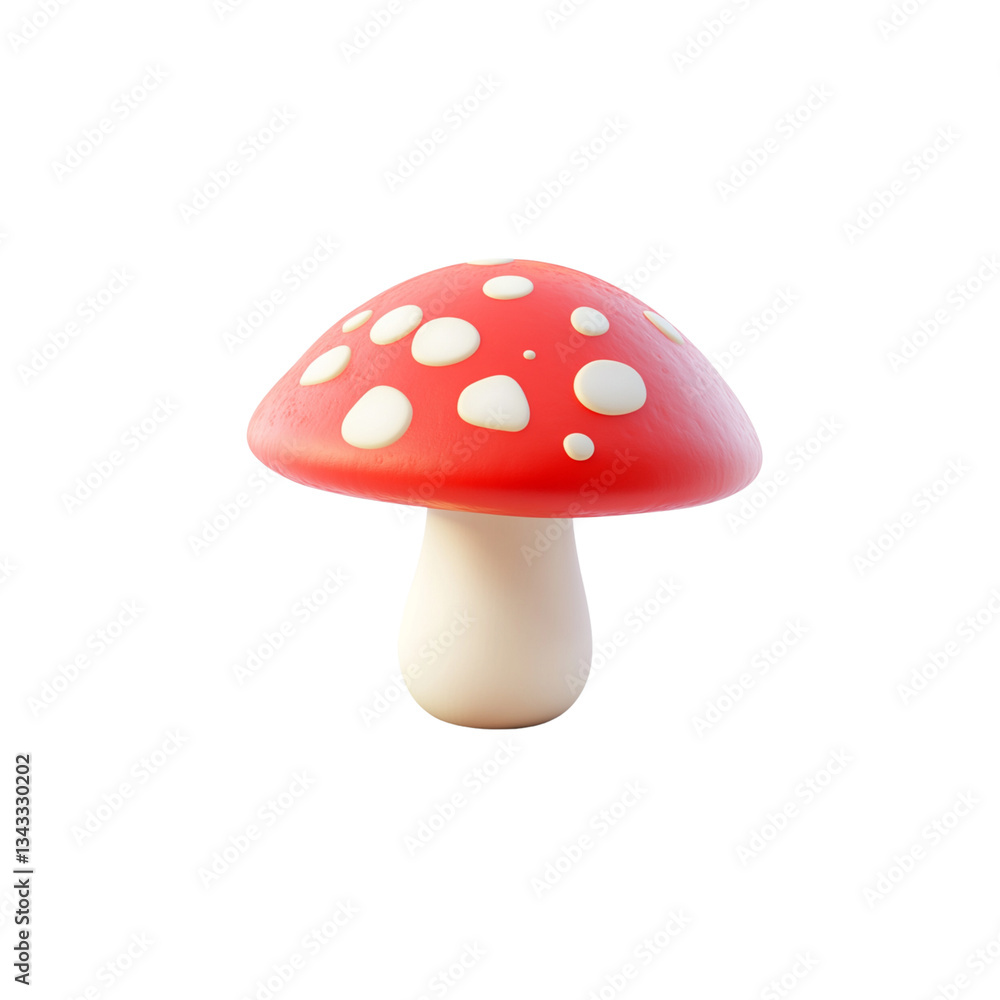 Obraz premium red mushroom with white spots, showcasing whimsical design
