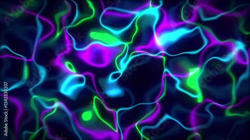 Glowing Blue Smoke and Electric Wave Design with Fluid Texture